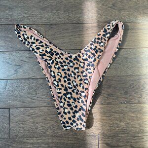 Aerie Bikini Bottom Leopard Cheekier Size Small